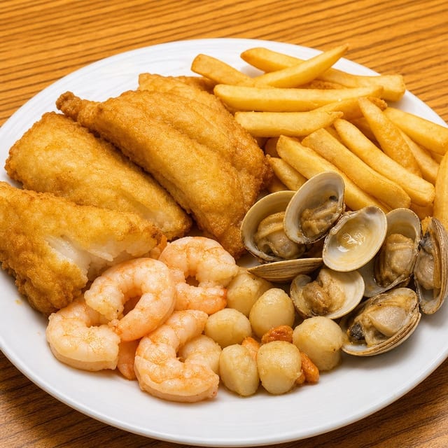 Seafood Combo Platter Dinner.
