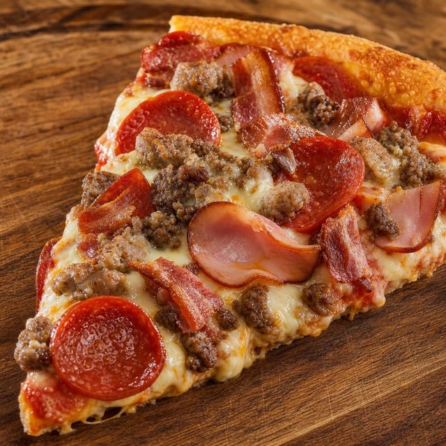 Meat Lover's Pizza Slice.