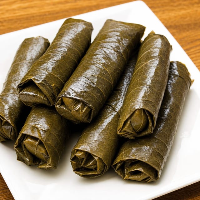 Stuffed Grape Leaves.