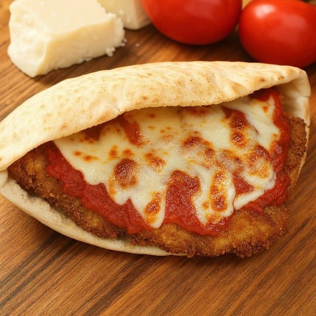 Veal Parmigiana Pita.