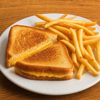Kid's Grilled Cheese With French Fries