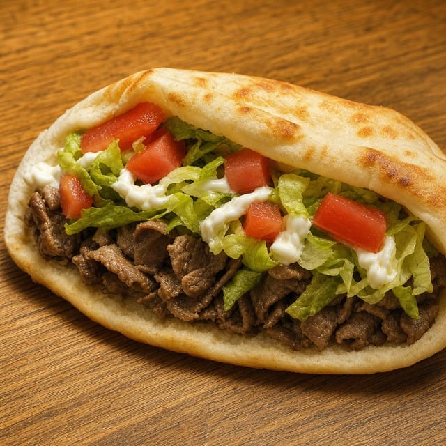 Pepperoni Cheese Steak Pita.