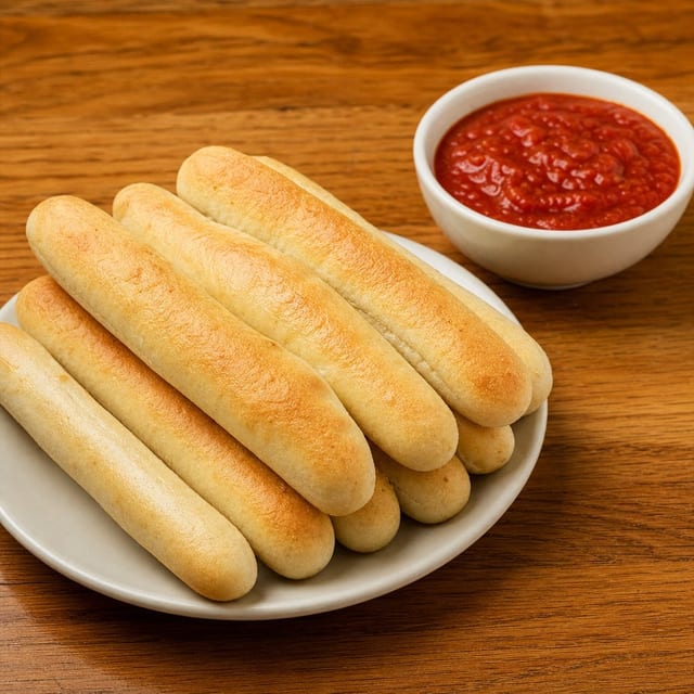 Breadsticks With Marinara Sauce.