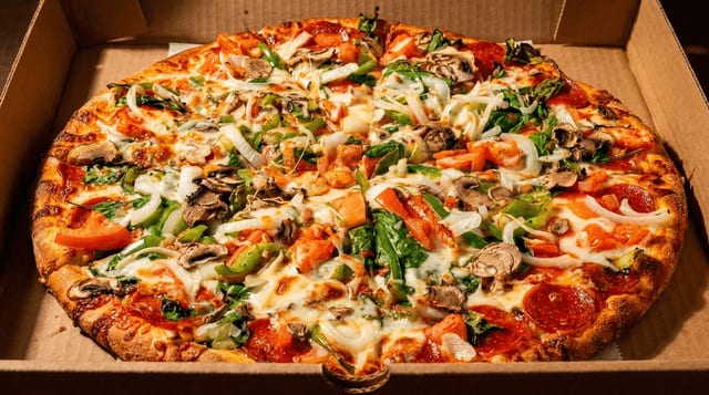 California Dreams Pizza Slice.