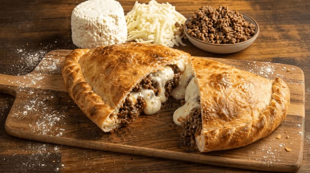 Ricotta & Mozzarella Cheese Calzone.