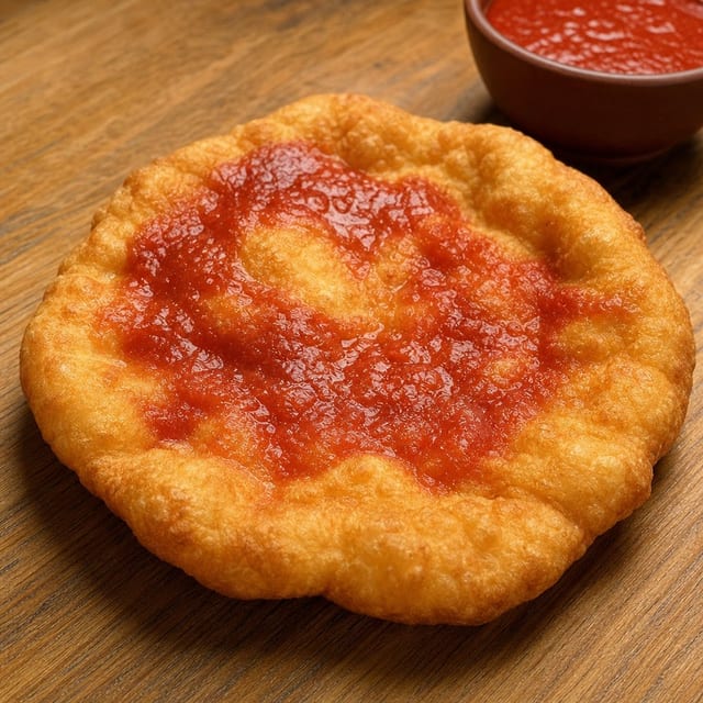 Fried Dough With Sauce.