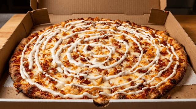 Chicken Bacon Ranch Special Pizza Slice.