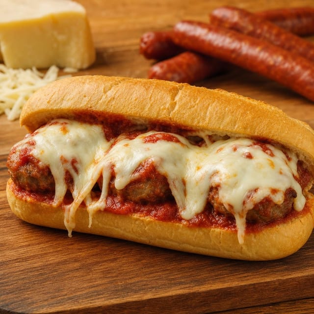 Sausage Parmigiana Grinder.