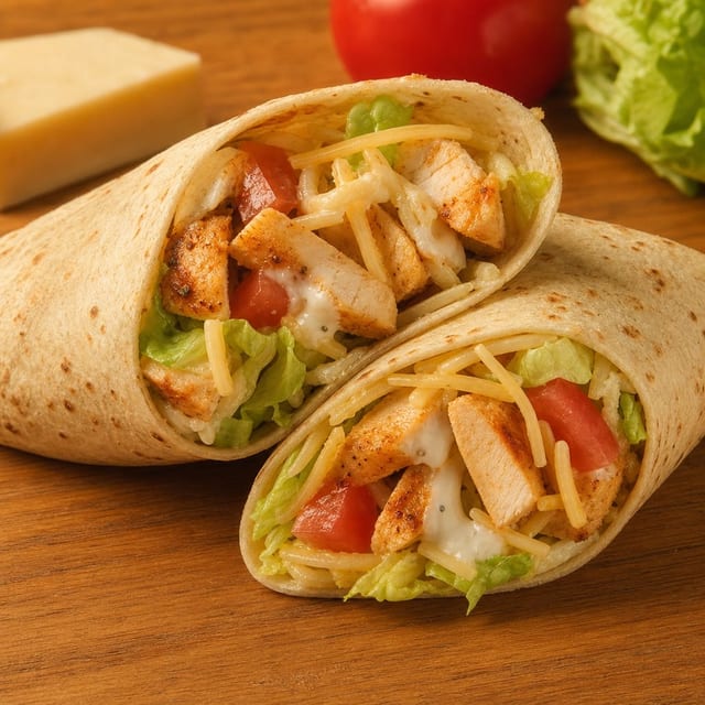 Grilled Cajun Chicken Wrap.