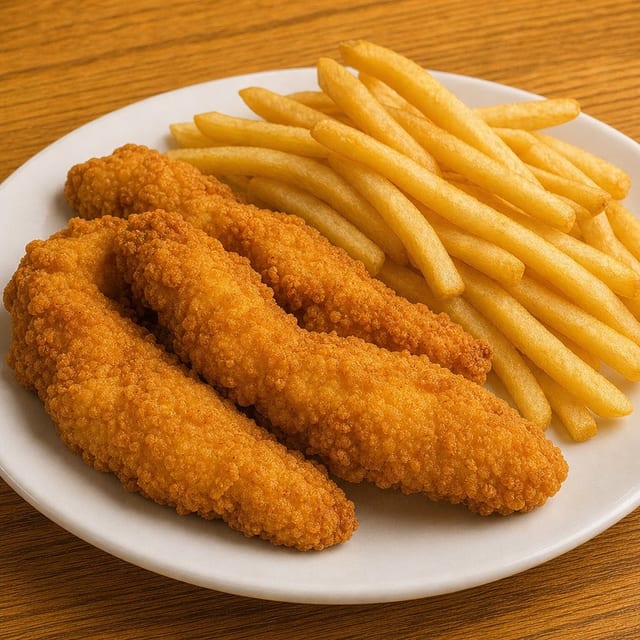 Kid's Chicken Tenders With French Fries.