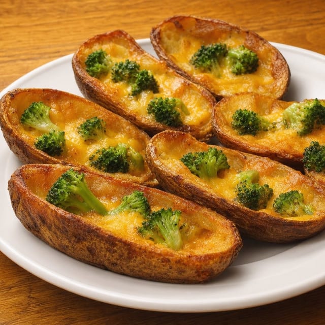 Potato Skins With Broccoli.