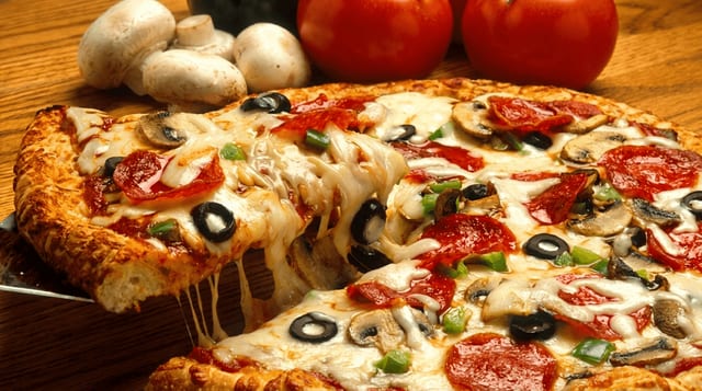House Special Pizza Slice.