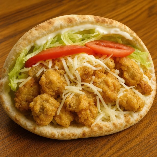 Fried Clams Pita.
