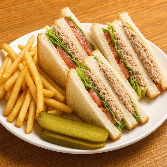 Tuna Fish Club Sandwich.