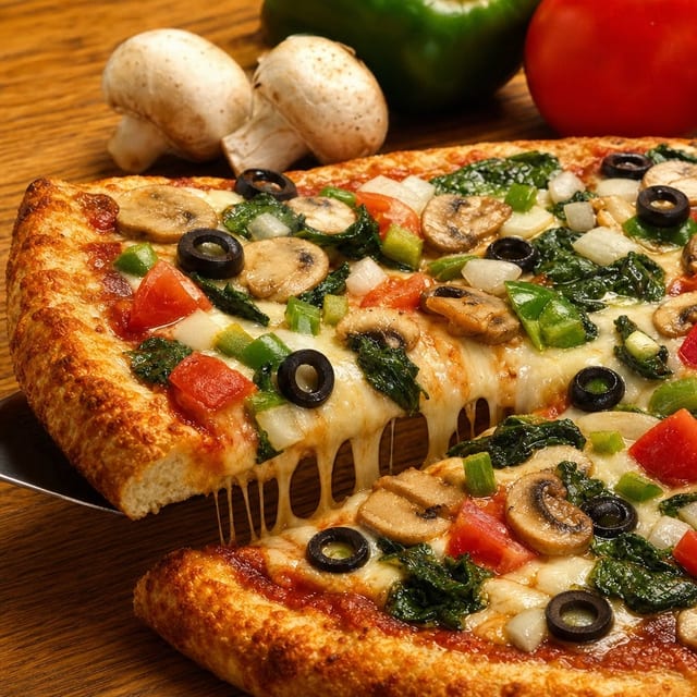Veggie Lover's Pizza Slice.