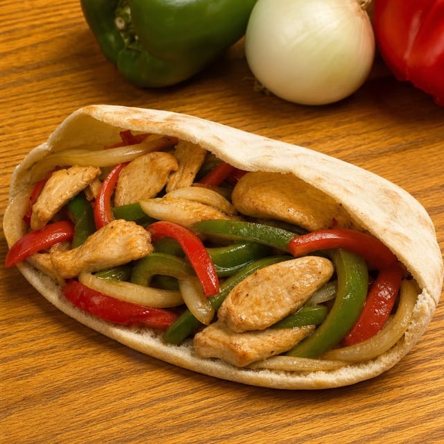 Chicken Stir Fry Pita.