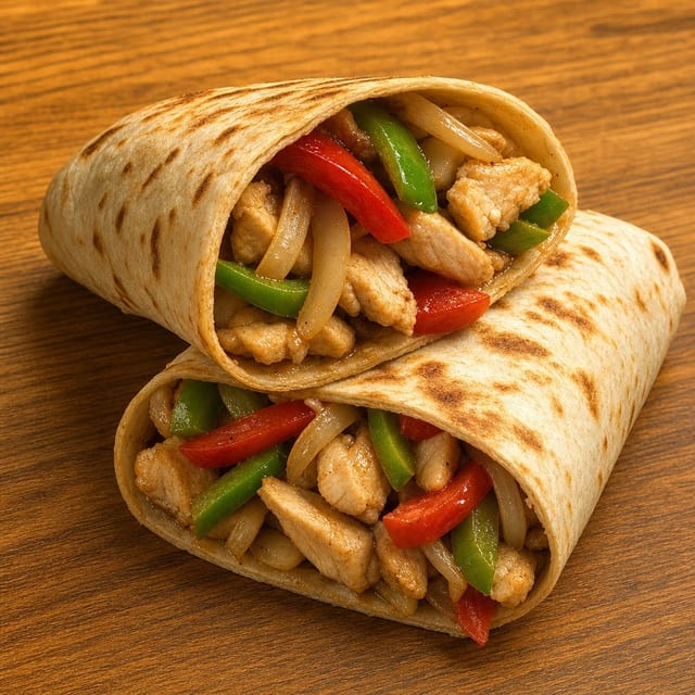 Chicken Stir Fry Wrap.