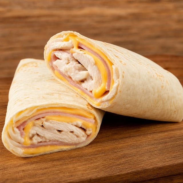 Chicken Cordon Bleu Wrap.