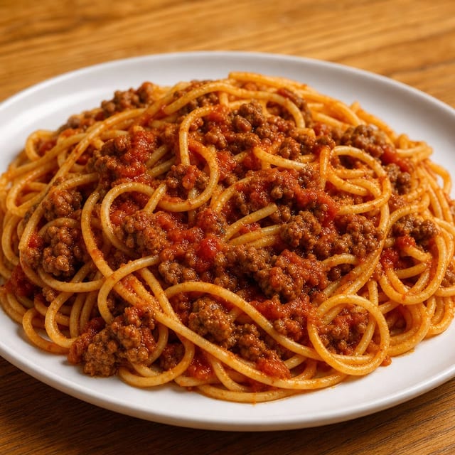 Pasta With Meat Sauce.