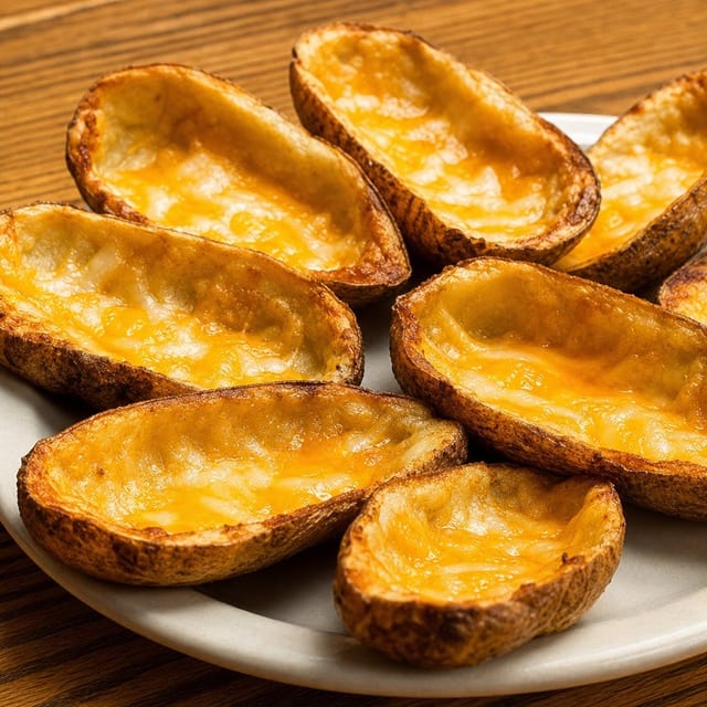 Potato Skins With Cheese.