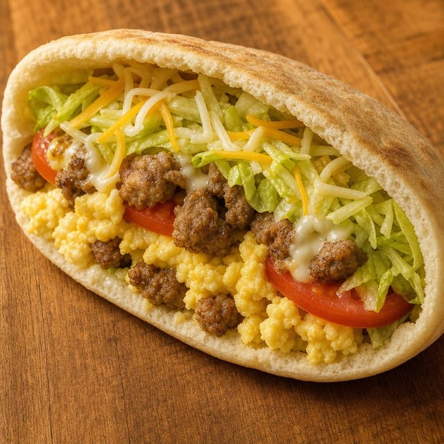 Sausage & Egg Pita.