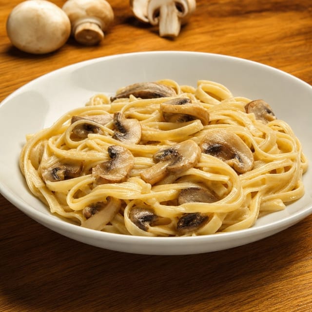 Pasta With Mushrooms.