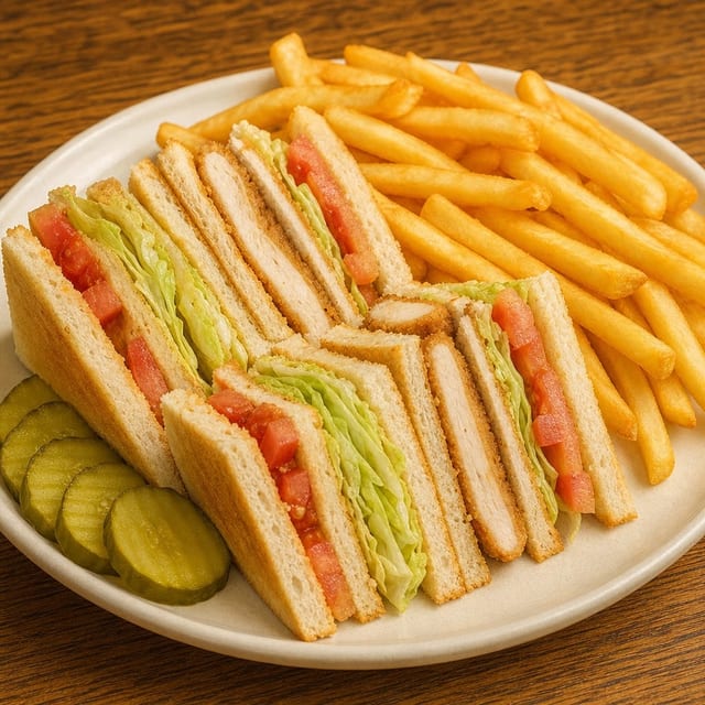 Chicken Cutlet Club Sandwich.