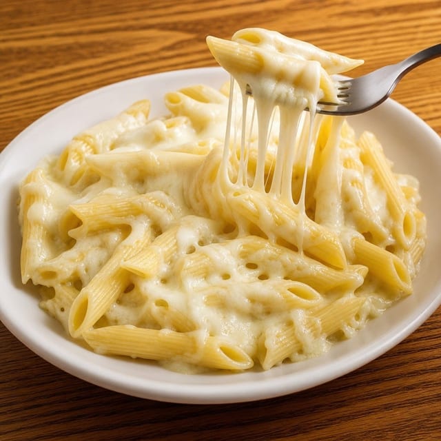 Pasta With Mozzarella Cheese.