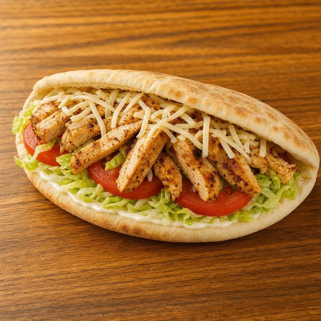 Grilled Cajun Chicken Pita.