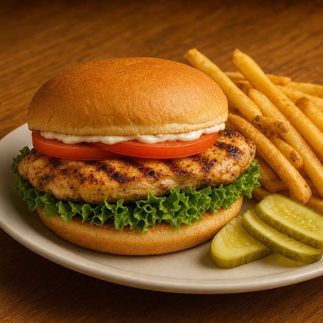 Cajun Grilled Chicken Sandwich.