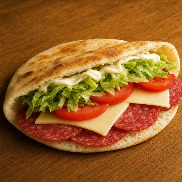 Cooked Salami Pita.