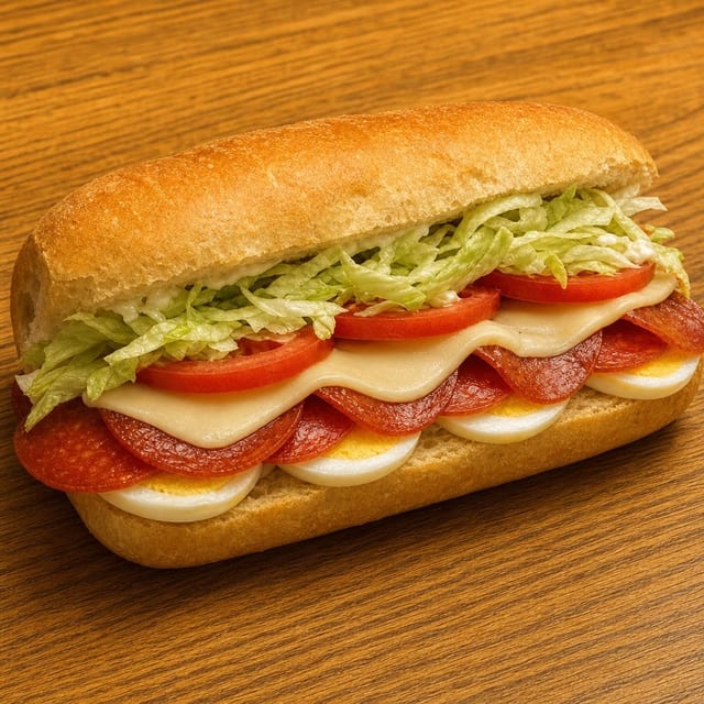 Pepperoni & Egg Grinder.